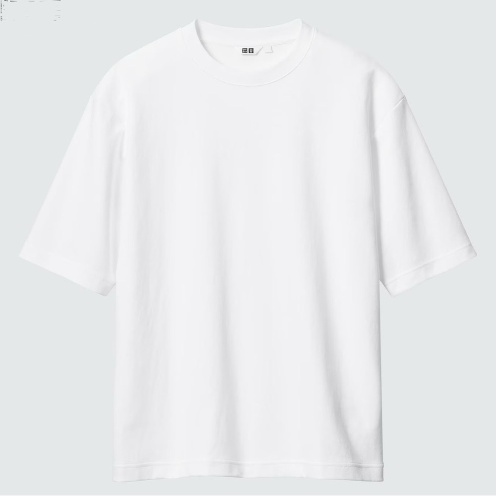 U AIRism Cotton Oversized Crew Neck Half-Sleeve T-Shirt